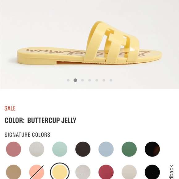 Sam Edelman BAY JELLY SLIDE SANDAL Yellow size 11 - Picture 2 of 10
